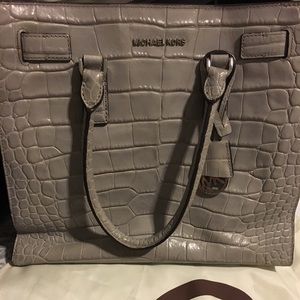 Michael Kors Gray Crocodile Tote